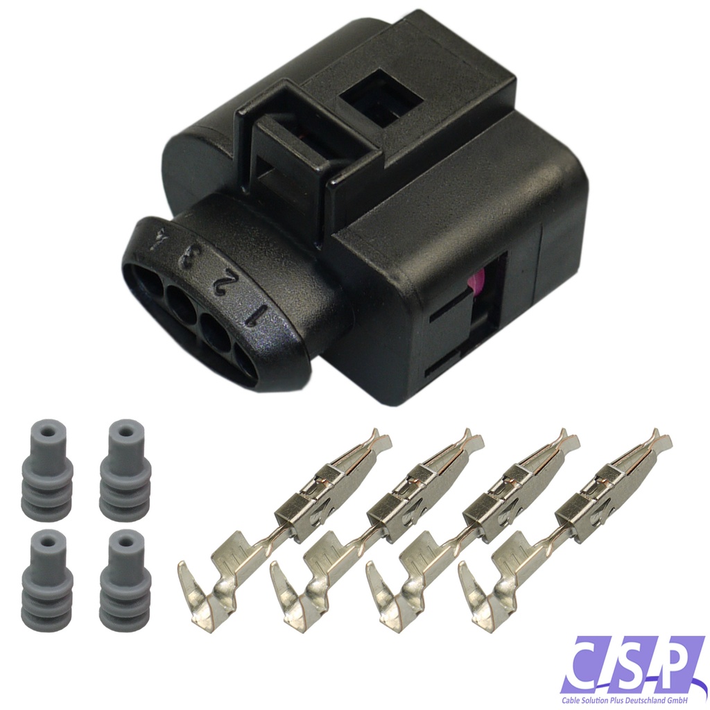 Stecker VW 1J0973704 Reparatursatz 4-pol. Buchse  SEAT AUDI 1J0 973 704 Crimp Elektrik