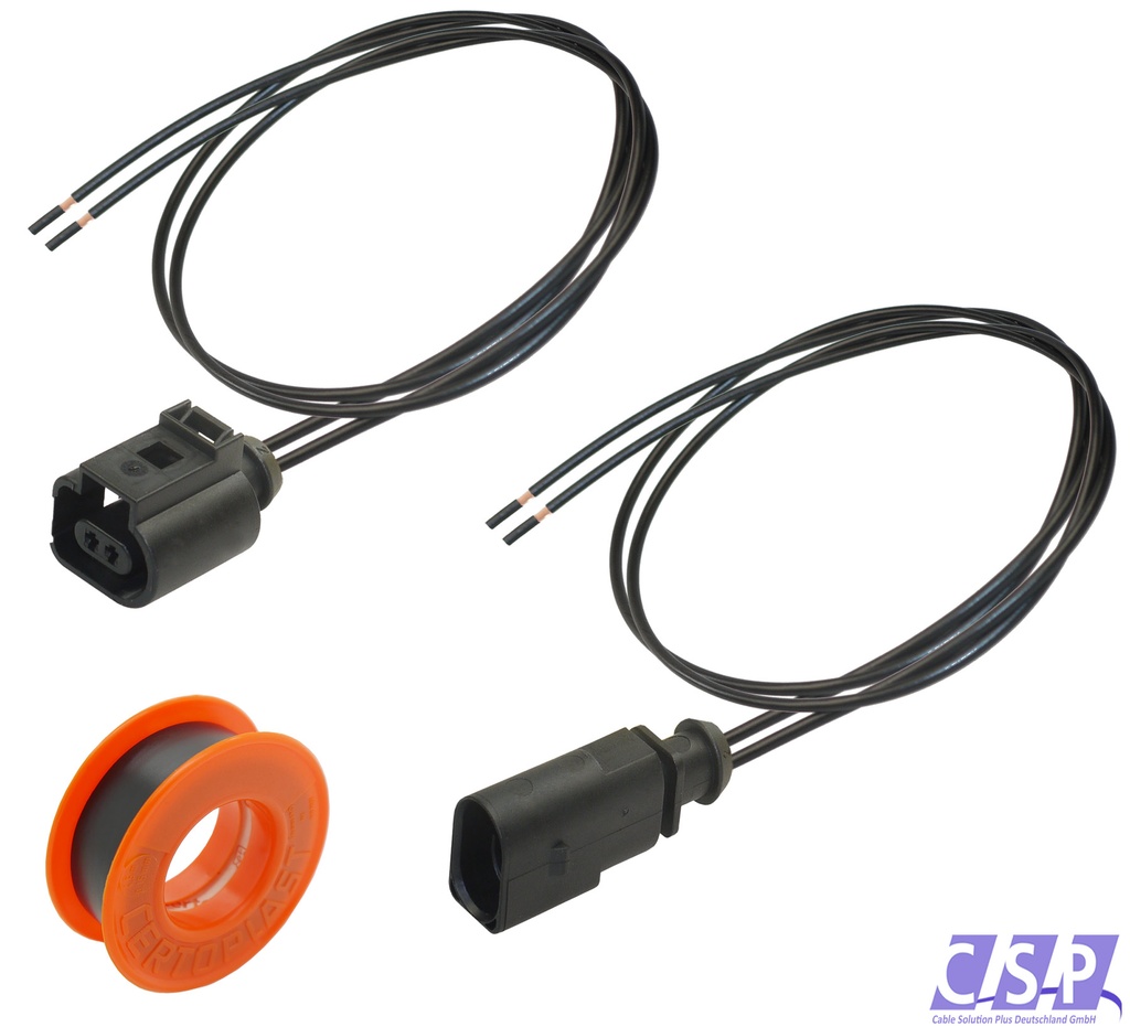 Stecker VW 1J0973802/1J0973702 Kabelsatz 2-pol. Stift Buchse PVC Tape Isolierband ABS ESP