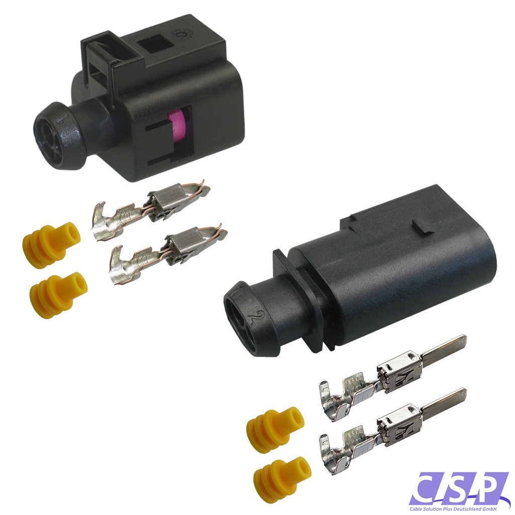 Stecker Set 1J0973722   8D0973822 Reparaturset 2-pol. für 2,50mm² passend zu VW