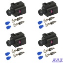 4x Stecker 1J0973722 Reparatursatz 2-pol. Buchse 0,5²-1,0² passend VW 1J0 973 722