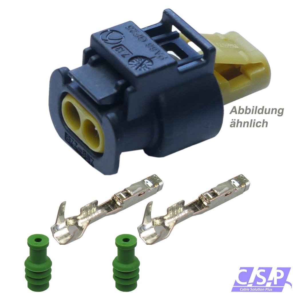 Reparatursatz Stecker 2-pol. Zentralelektrik 4F0973202 passt zu AUDI VW SEAT