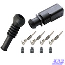 Stecker 4-polig Reparatursatz Schutzkappe 4B0973812 passt zu VW Skoda Seat Audi
