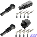 Stecker Set 4-pol. Reparatursatz passend zu VW 4B0973712 4B0973812 Schutzkappe