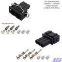 Reparatur Set JPT Stecker 3-polig Buchse Stift 357972753 357972763 passend zu VW