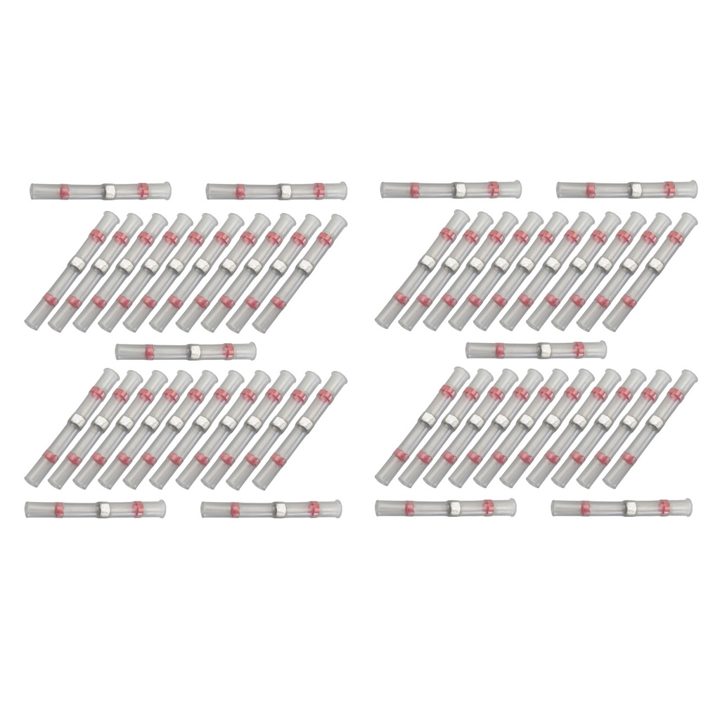 [33-0787-050] 50x Lötverbinder 0,50 - 1,50²  rot Kleber Schrumpfverbinder Quetschverbinder