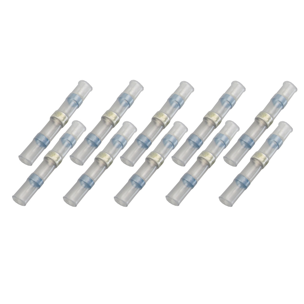 [33-0788-010] 10x Lötverbinder 1,50 - 2,50²  blau Kleber Schrumpfverbinder Quetschverbinder