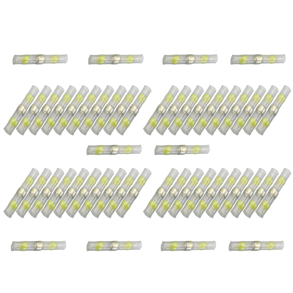 [33-0789-050] 50x Lötverbinder 4,00 - 6,00²  gelb Kleber Schrumpfverbinder Quetschverbinder