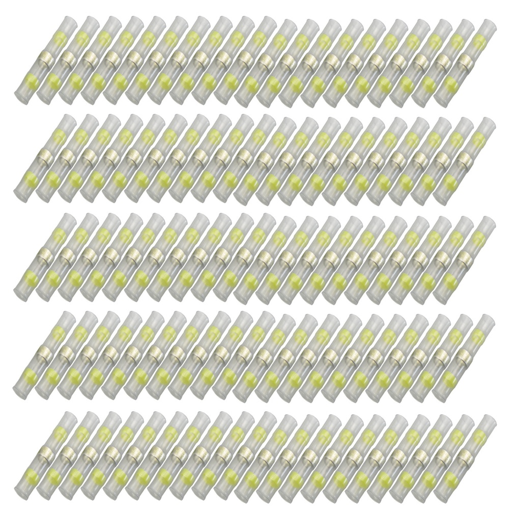 [33-0789-100] 100x Lötverbinder 4,00 - 6,00²  gelb Kleber Schrumpfverbinder Quetschverbinder