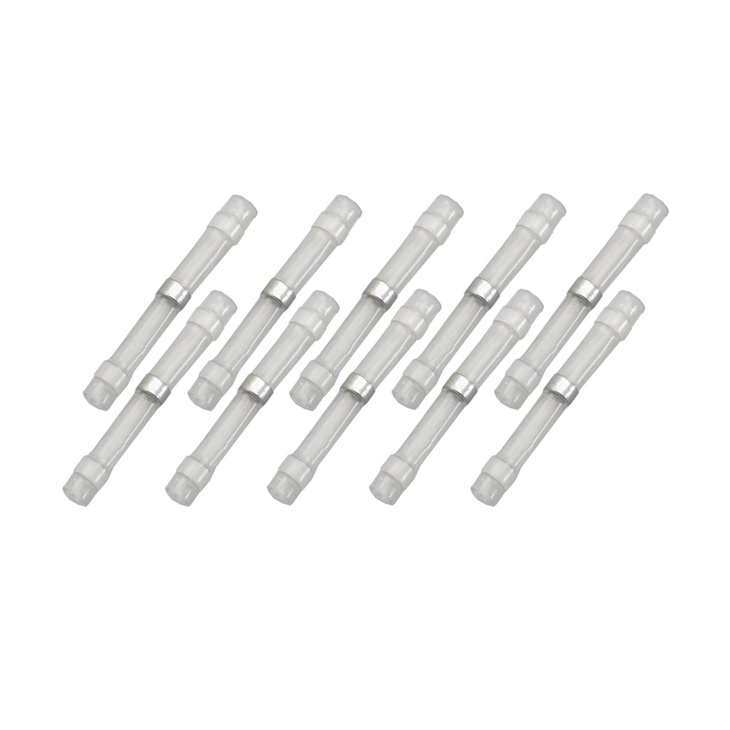 [33-0786-010] 10x Lötverbinder 0,25 - 0,35² weiß Kleber Schrumpfverbinder Quetschverbinder