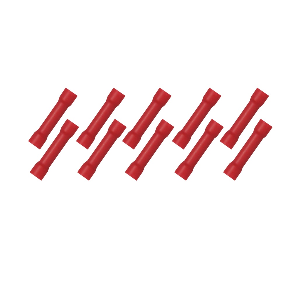 [33-0783-010] 10x Stoßverbinder 0,50 - 1,50²  rot Quetschverbinder Kabelverbinder Elektrik