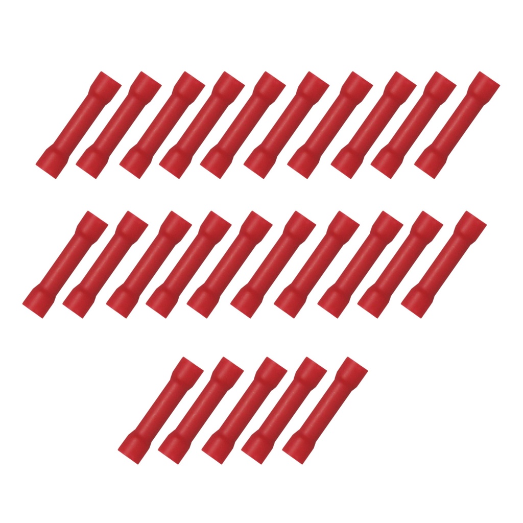 [33-0783-025] 25x Stoßverbinder 0,50 - 1,50²  rot Quetschverbinder Kabelverbinder Elektrik