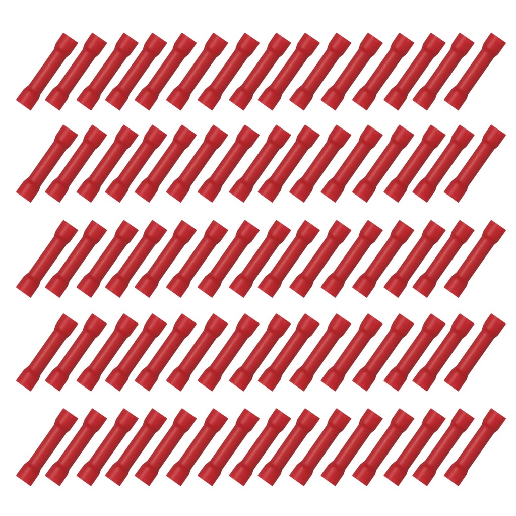 [33-0783-075] 75x Stoßverbinder 0,50 - 1,50²  rot Quetschverbinder Kabelverbinder Elektrik