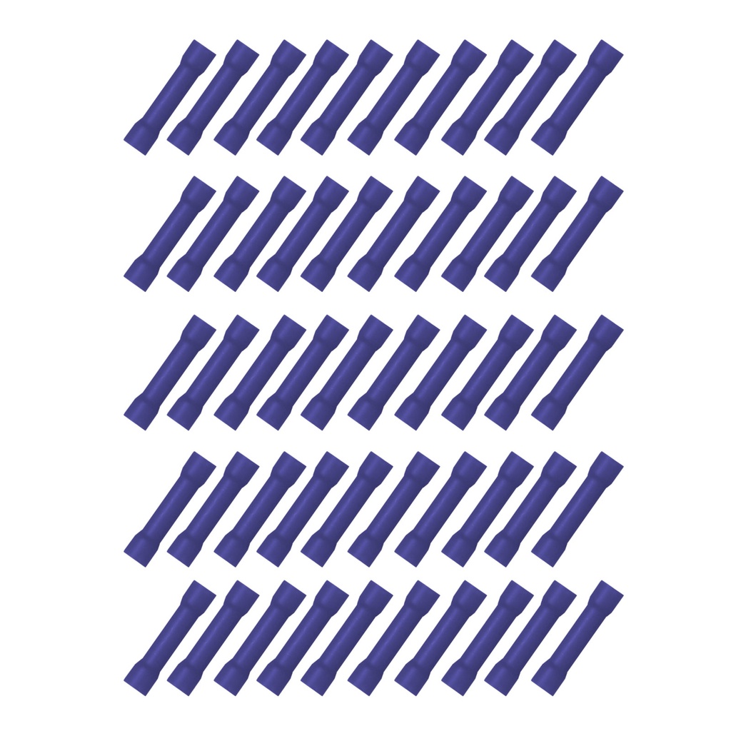 [33-0784-050] 50x Stoßverbinder 1,50 - 2,50²  blau Quetschverbinder Kabelverbinder Elektrik