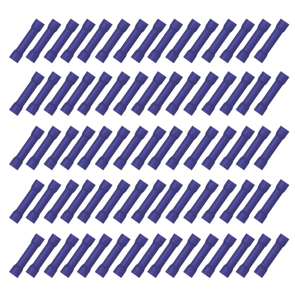 [33-0784-075] 75x Stoßverbinder 1,50 - 2,50²  blau Quetschverbinder Kabelverbinder Elektrik