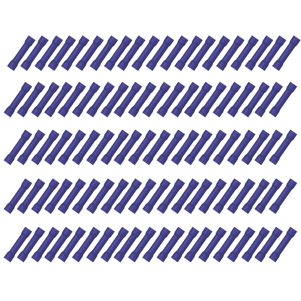 [33-0784-100] 100x Stoßverbinder 1,50 - 2,50²  blau Quetschverbinder Kabelverbinder Elektrik