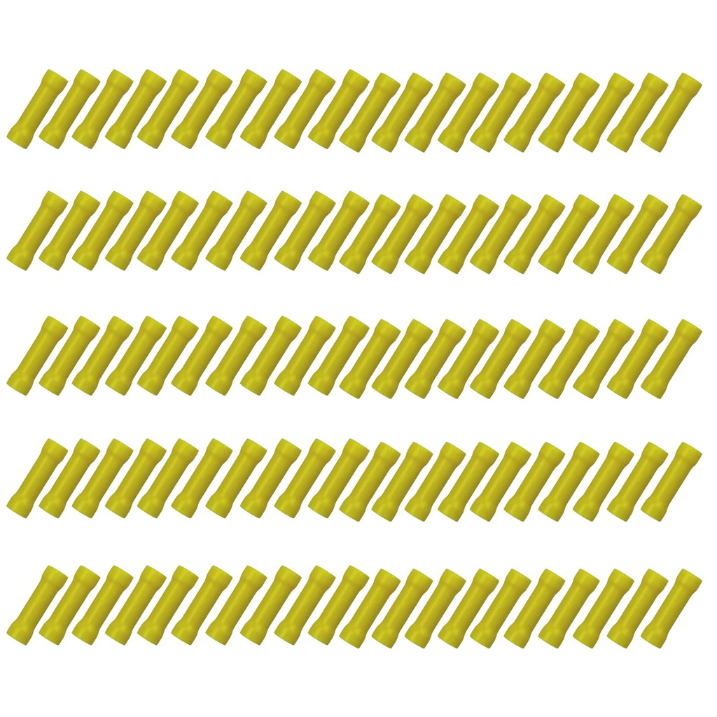 [33-0785-100] 100x Stoßverbinder 4,00 - 6,00²  gelb Quetschverbinder Kabelverbinder Elektrik