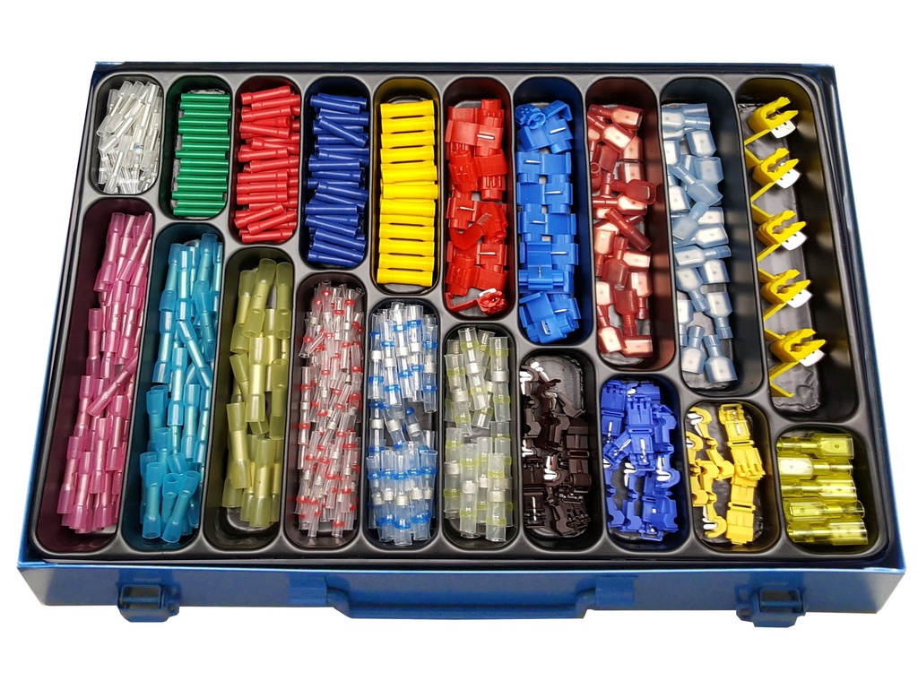 [33-1035-SK] Lötverbinder Schrumpf- Stoß- und Abzweigverbinder Stromdiebe Flachstecker Set