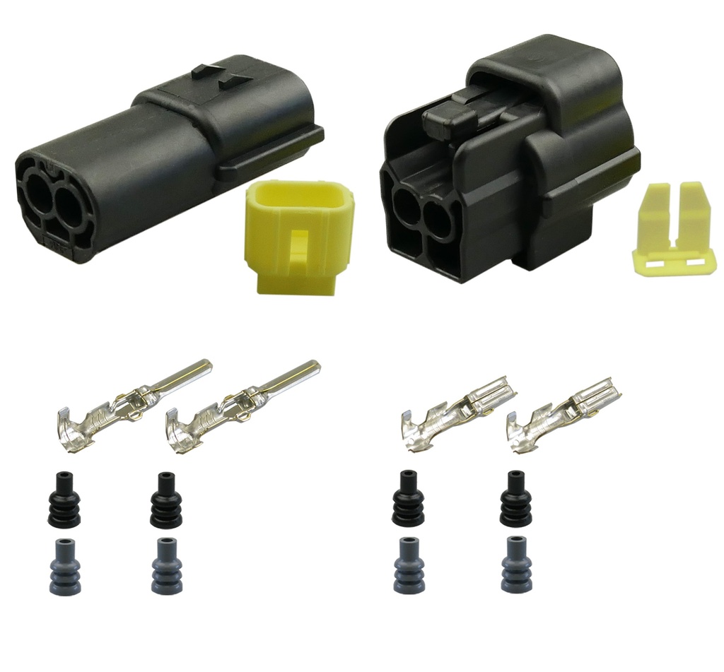 [33-1072] Econoseal 070 J Mark II Serie Stift- Buchsengehäuse 2-pol. Set LKW AUTO Motorrad