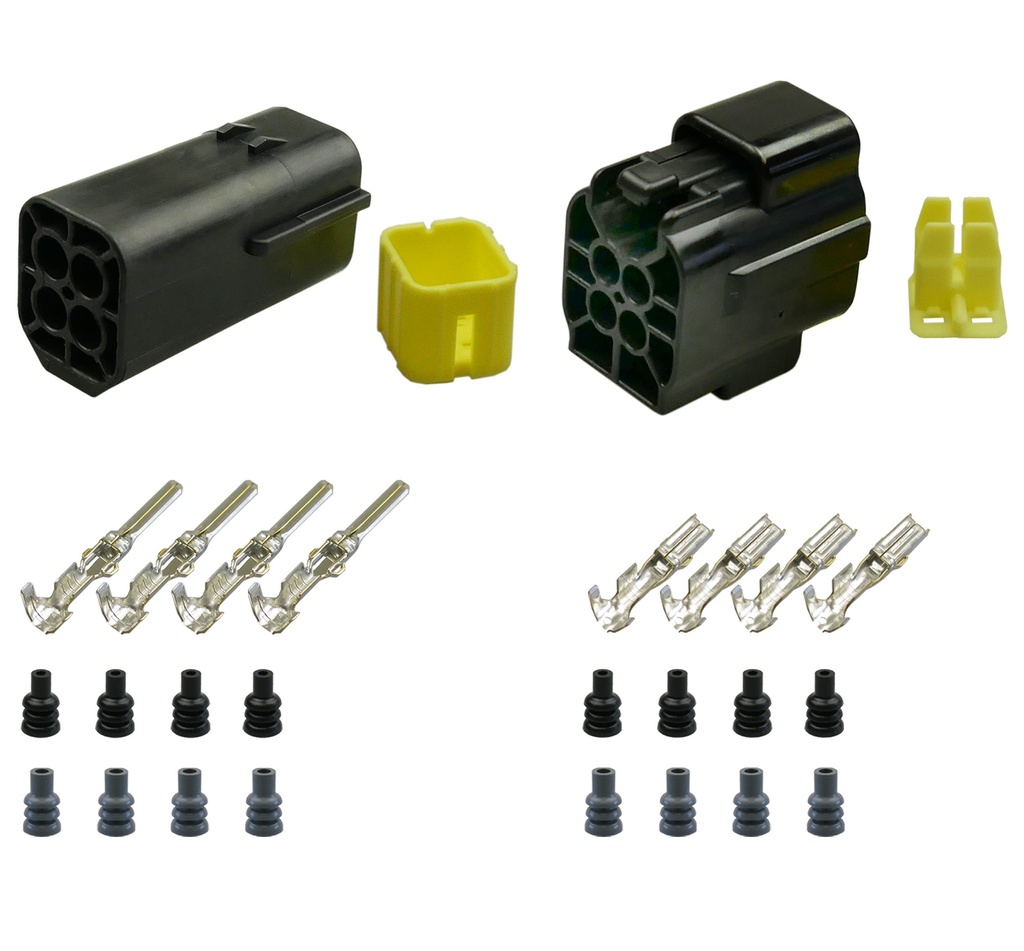 [33-1078] Econoseal 070 J Mark II Serie Stift- Buchsengehäuse 4-pol. Set LKW AUTO Motorrad