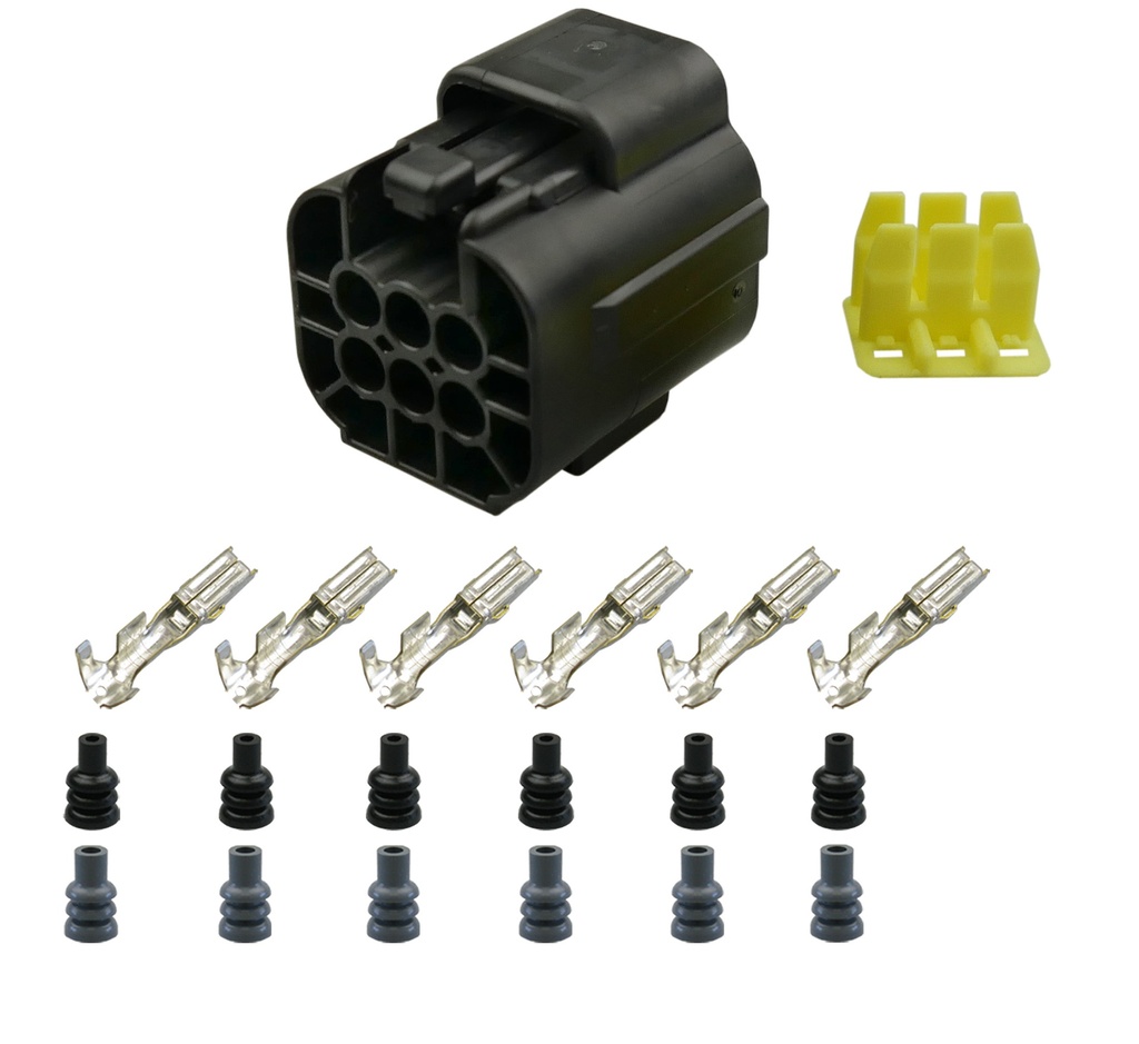[33-1079] Econoseal 070 J Mark II Serie Buchsengehäuse 6-pol. LKW AUTO Motorrad Industrie