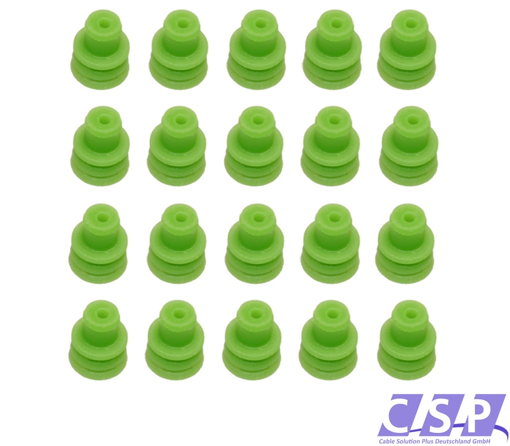 [33-0157-SEAL-20-GN] 20x AMP Superseal Dichtung Seal Tülle 1,20mm-1,60mm KFZ, LKW, Boot, Motorrad