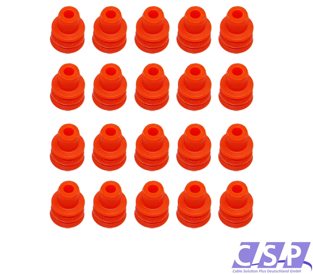 [33-0157-SEAL-20-RT] 20x AMP Superseal Dichtung Seal Tülle 2,50mm-3,30mm KFZ, LKW, Boot, Motorrad