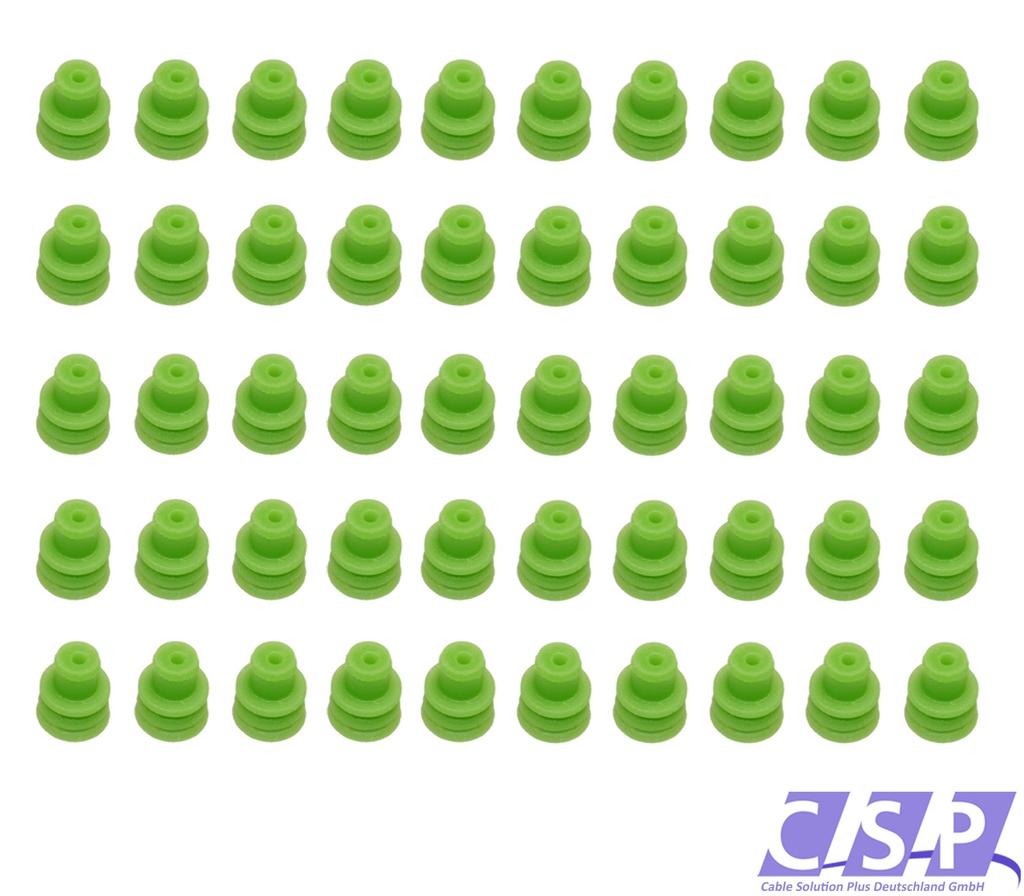 [33-0157-SEAL-50-GN] 50x AMP Superseal Dichtung Seal Tülle 1,20mm-1,60mm KFZ, LKW, Boot, Motorrad