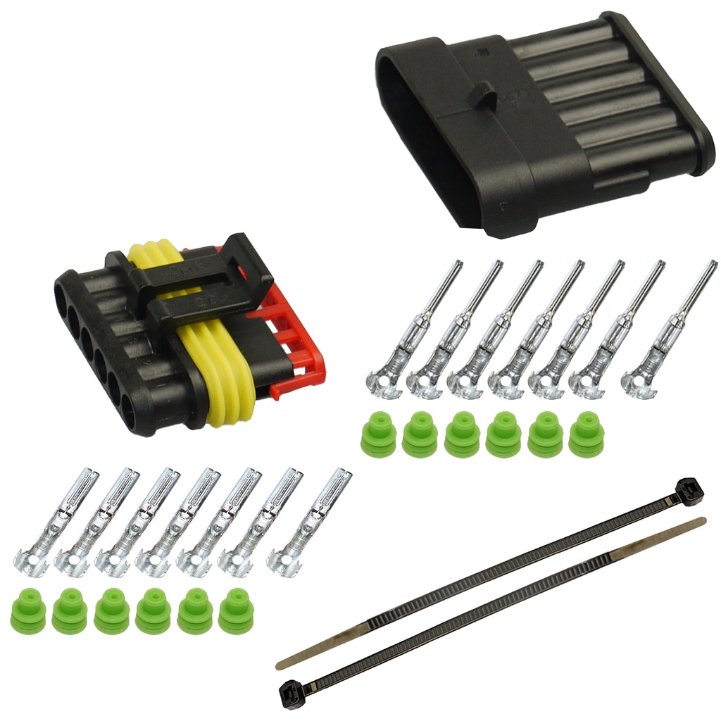 [33-0005-GN] Superseal Gehäuse Set 6-polig, 0,35mm² - 0,50mm²
