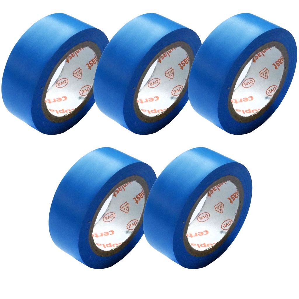 [33-1091-5-bl] 5x Isolierband blau 4,5m x 15mm Klebeband Tape PVC VDE Elektrik Industrie KFZ