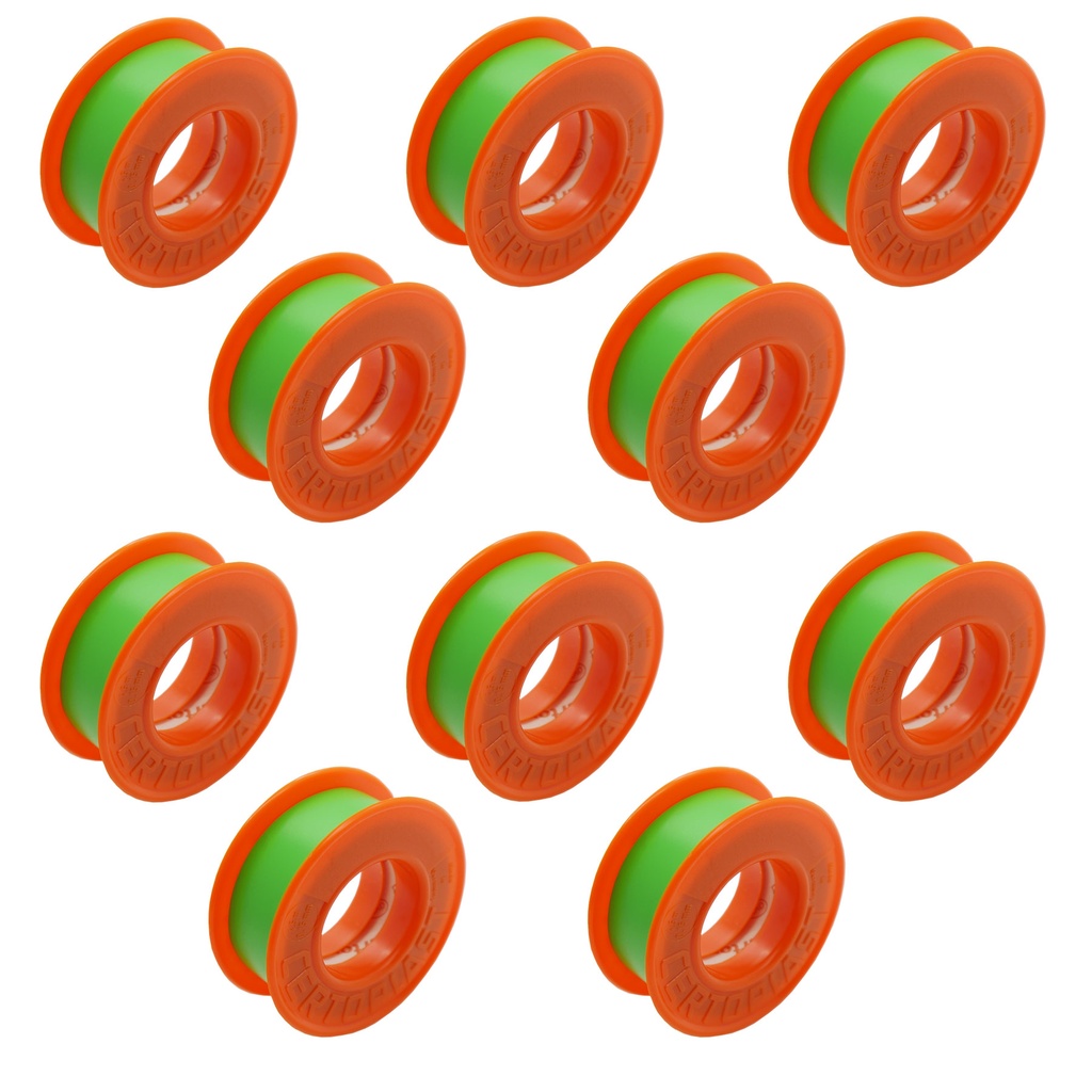 [33-1092-10-gn] 10x Isolierband grün 4,5m x 15mm Klebeband Tape PVC VDE Elektrik Industrie KFZ