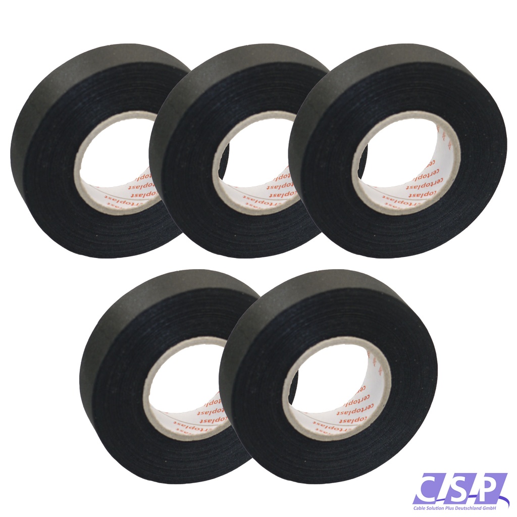 [33-0147-05] 5x Tape Klebeband Gewebeband 19mm x 25m Tapeband Isolierband KFZ PKW Elektro Industrie