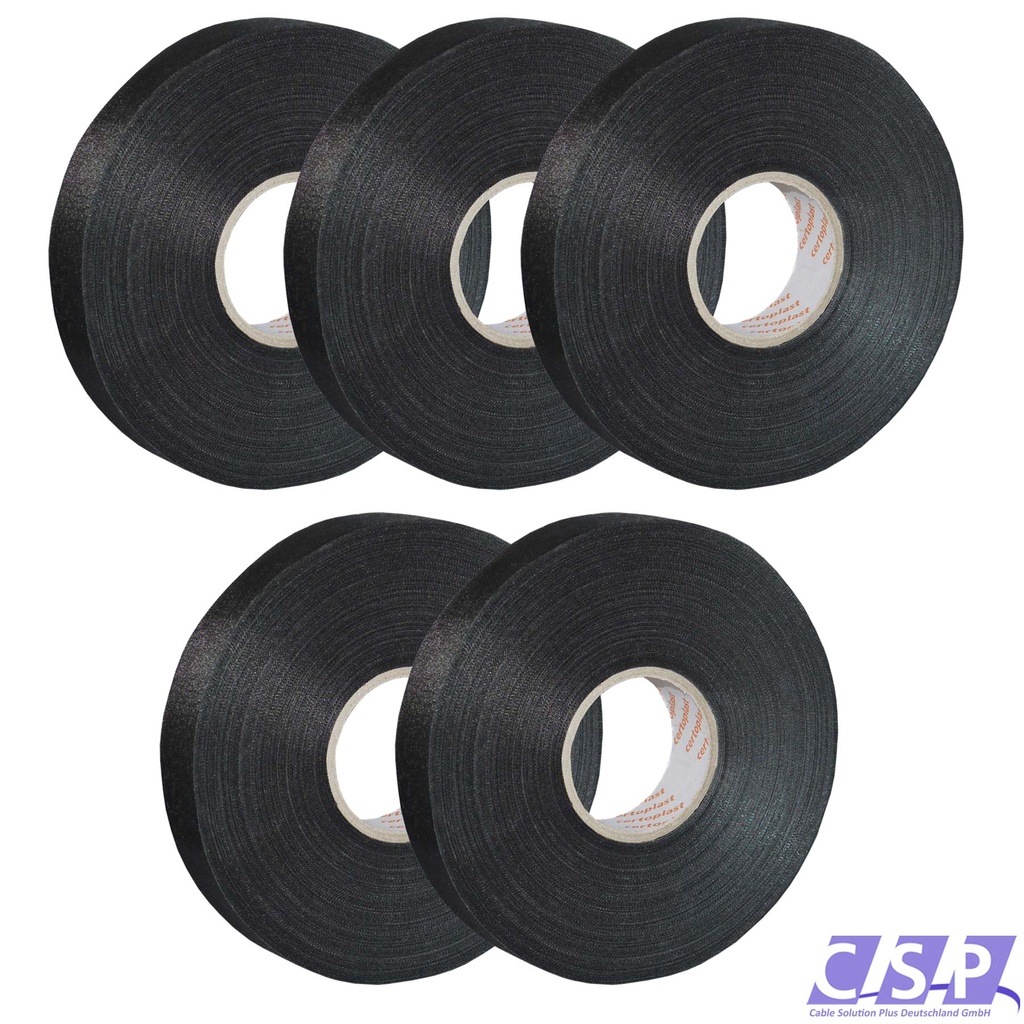 [33-0149-05] 5x Tape Klebeband Gewebeband 19mm x 50m Tapeband Isolierband KFZ PKW LKW Industrie Elektro