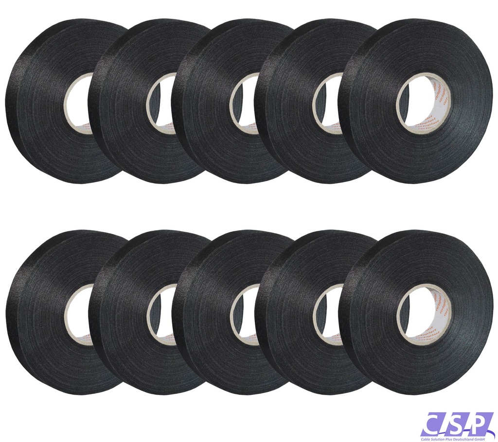 [33-0149-10] 10x Tape Klebeband Gewebeband 19mm x 50m Tapeband Isolierband KFZ PKW LKW Industrie Elektro