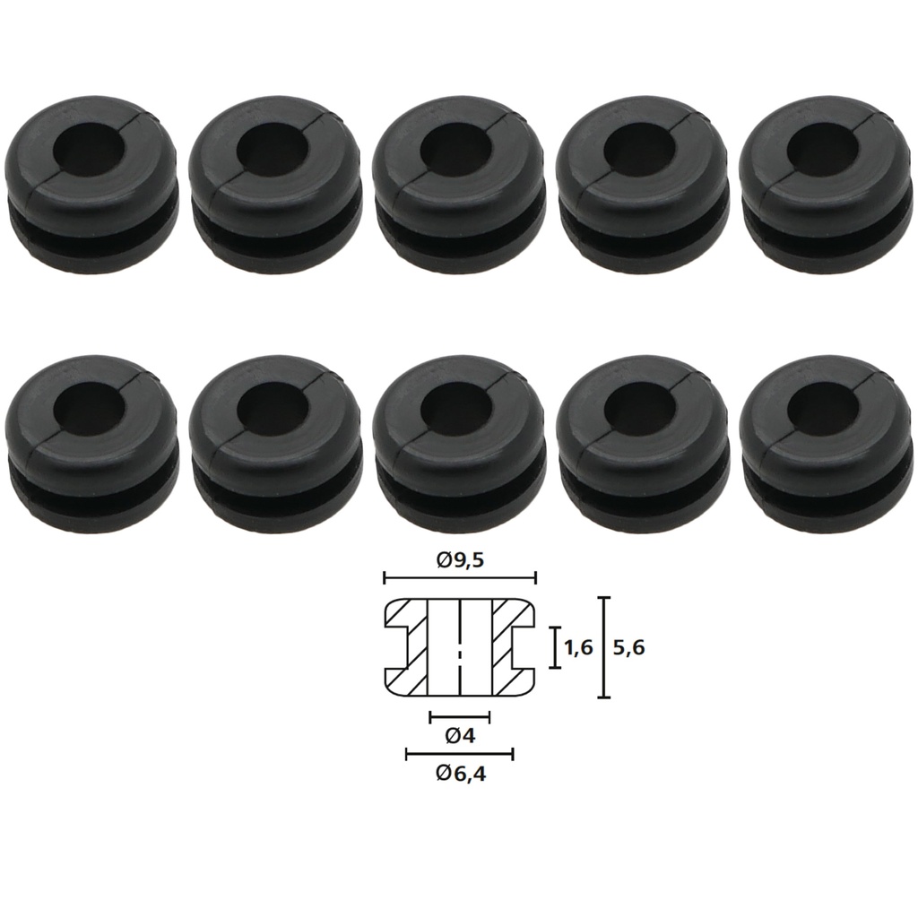 [33-1105] 10x Hellermann TYP HV1201 Tülle Durchführungstülle Knickschutztülle Elektrik