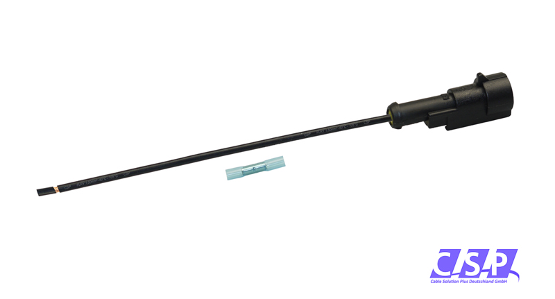 [33-0125-GE] Superseal 1-polig konfektioniertes Stiftgehäuse, 250mm, Leitung FLRY 1,50mm², Schrumpfverbinder