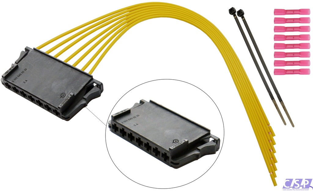[33-1145] Stecker Rückleuchte Heckleuchte Kabel wie A2115450328 kompatibel zu Mercedes W203 W204 W211