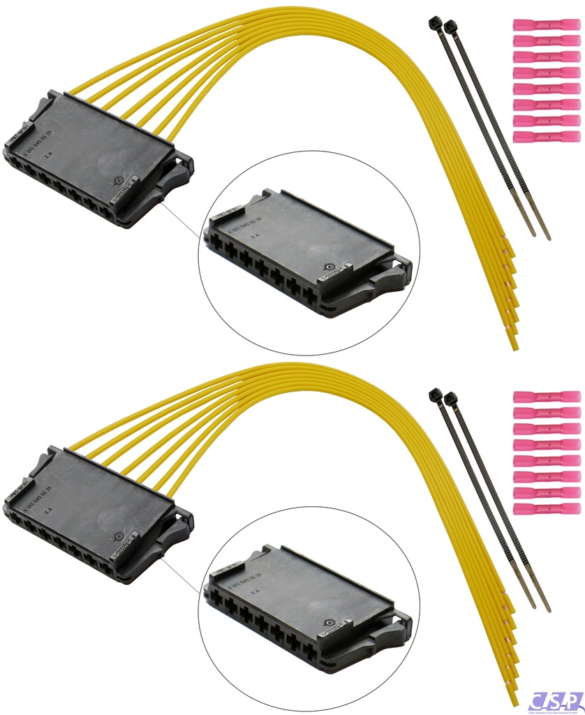 [33-1145-SET] 2x Stecker Rückleuchte Heckleuchte Kabel wie A2115450328 kompatibel zu Mercedes W203 W204 W211
