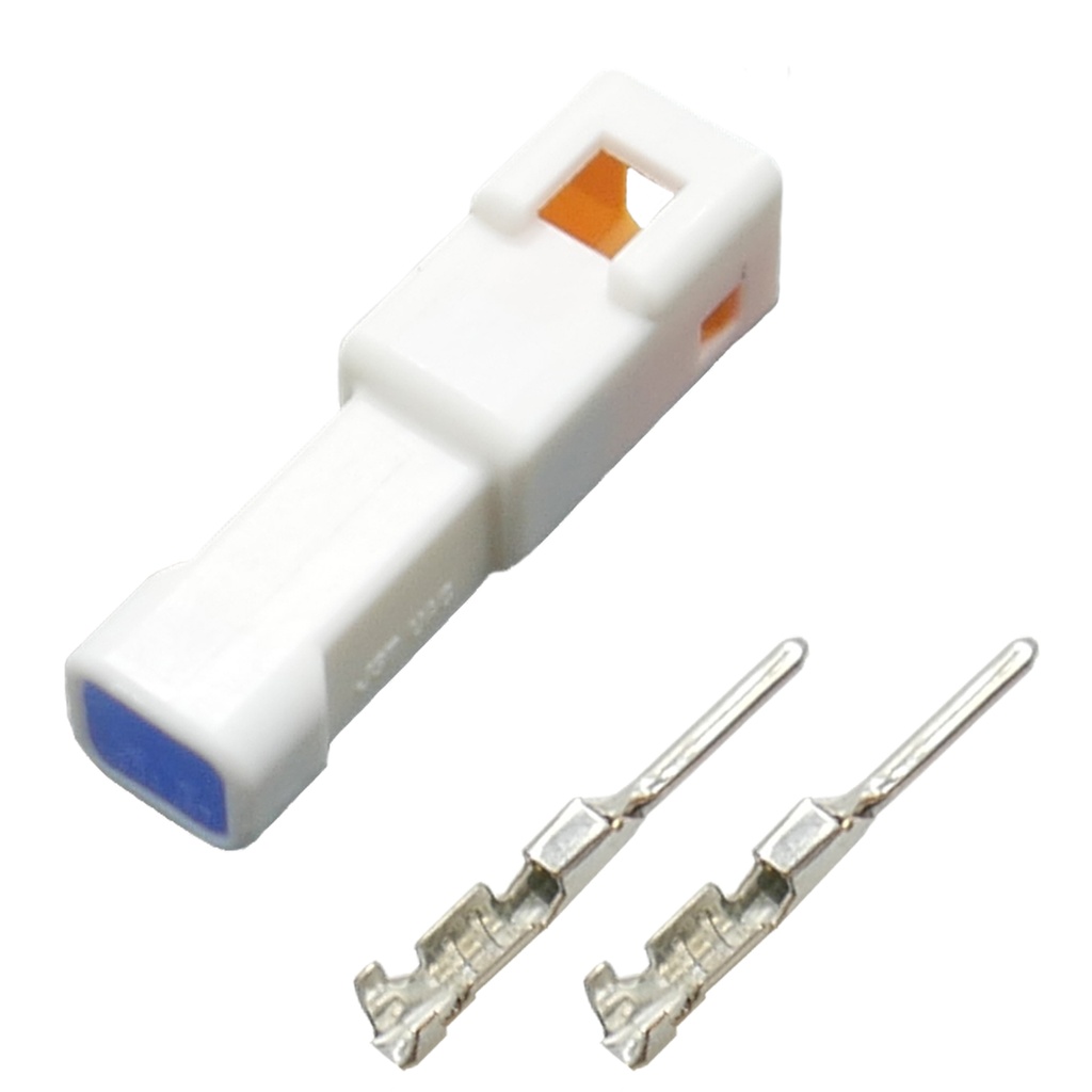 [33-1159] JWPF Stecker Stift 2-polig gedichtet IP67  Steckverbinder JST 02T-JWPF-VSLE-S mit passenden Crimp Kontakten