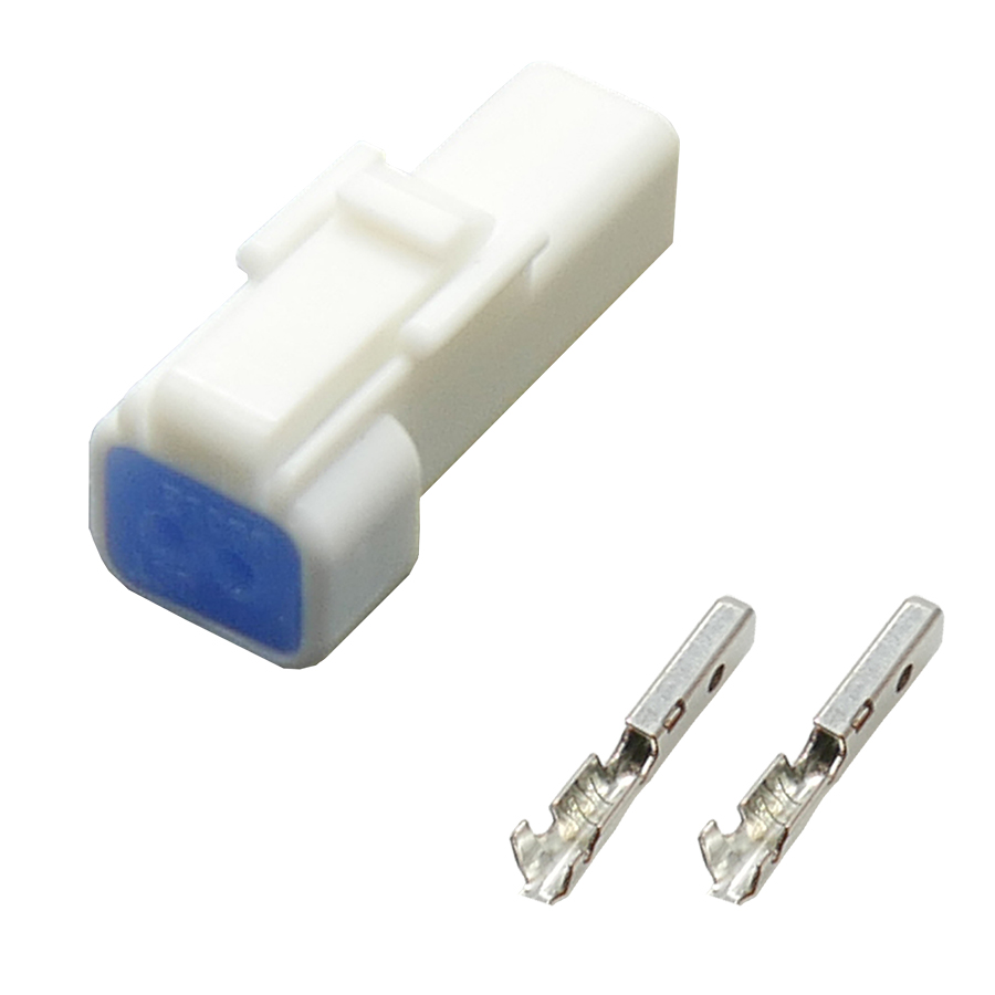 [33-1160] JWPF Stecker Buchse 2-polig gedichtet IP67  Steckverbinder JST 02R-JWPF-VSLE-S mit passenden Crimp Kontakten