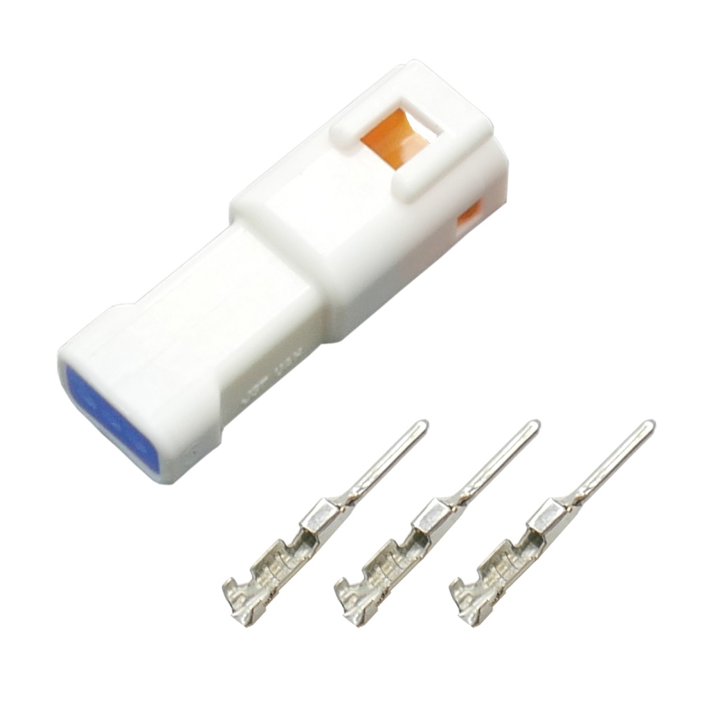 [33-1161] JWPF Stecker Stift 3-polig gedichtet IP67  Steckverbinder JST 03T-JWPF-VSLE-S mit passenden Crimp Kontakten