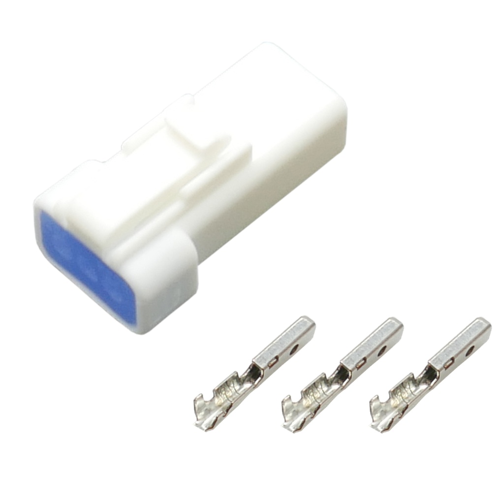 [33-1162] JWPF Stecker Buchse 3-polig gedichtet IP67  Steckverbinder JST 03R-JWPF-VSLE-S mit passenden Crimp Kontakten