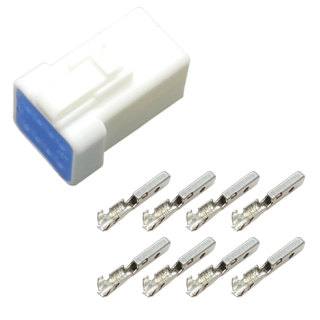 [33-1168] JWPF Stecker Buchse 8-polig gedichtet IP67  Steckverbinder JST 08R-JWPF-VSLE-D mit passenden Crimp Kontakten