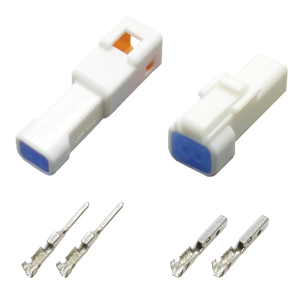 [33-1169] JWPF Stecker Set 2-polig gedichtet IP67  Steckverbinder JST 02R-JWPF-VSLE-S und 02R-JWPF-VSLE-S mit passenden Crimp Kontakten