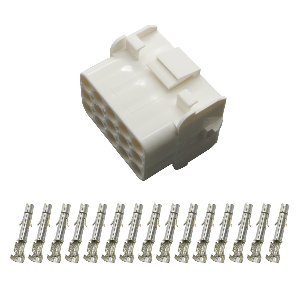 [33-1356] Stecker Buchsengehäuse Universal Mate N Lok 15-polig incl. Kontakten