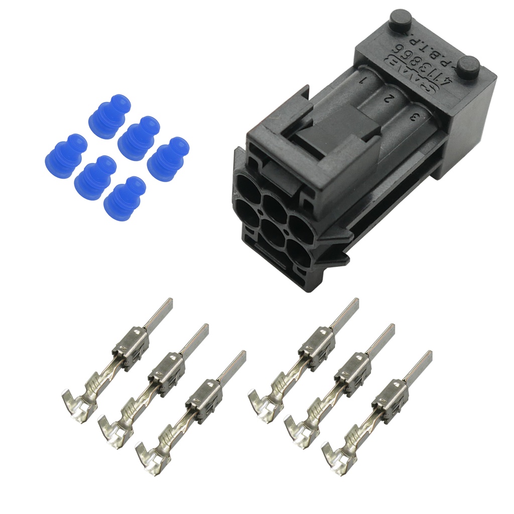 [33-1391] Reparatursatz Stecker Gehäuse gedichtet Set 6-polig SAAB 4113866  TE 1-962349-1