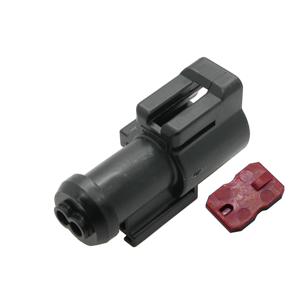 [33-1490] Steckverbinder Stecker Connector Stift 2-pol FORD XW4T-14A464AUA u. Verriegelung