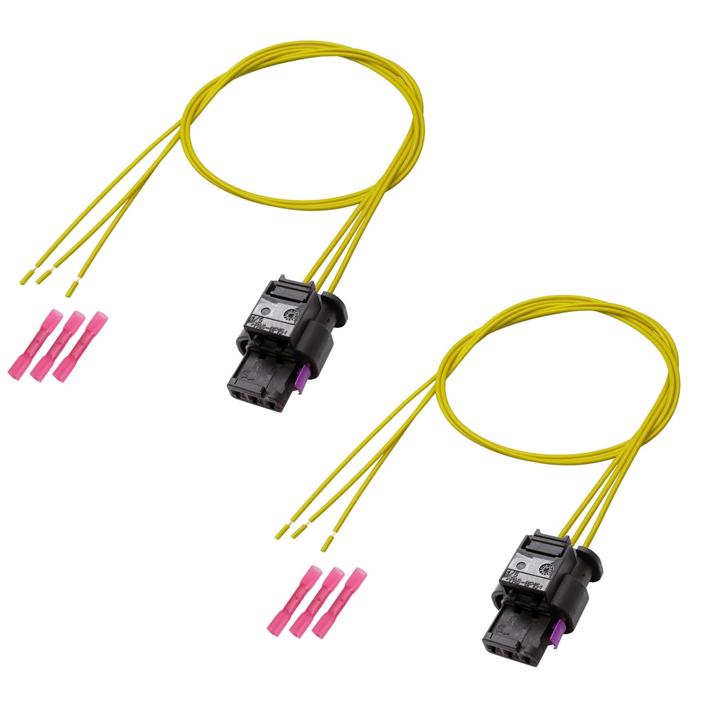 [33-1505-SET] 2x Reparatursatz Kabelsatz Kabel Stecker 3-pol, MCON Steckverbinder VW 4H0973703