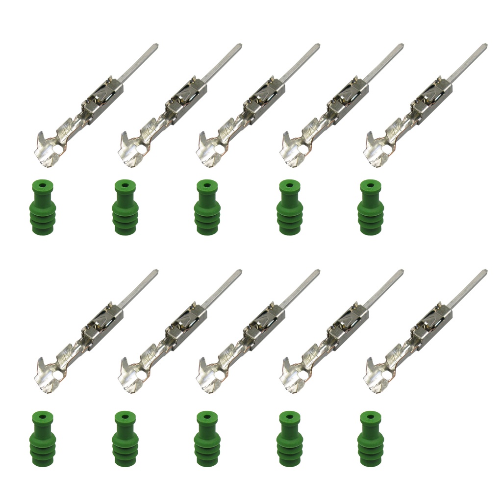[33-0748-GRUEN] 10x MQS Quadlok Set Stift Seal Kontakt 0,50²-0,75²  BMW  8 366 269.9  8366269.9