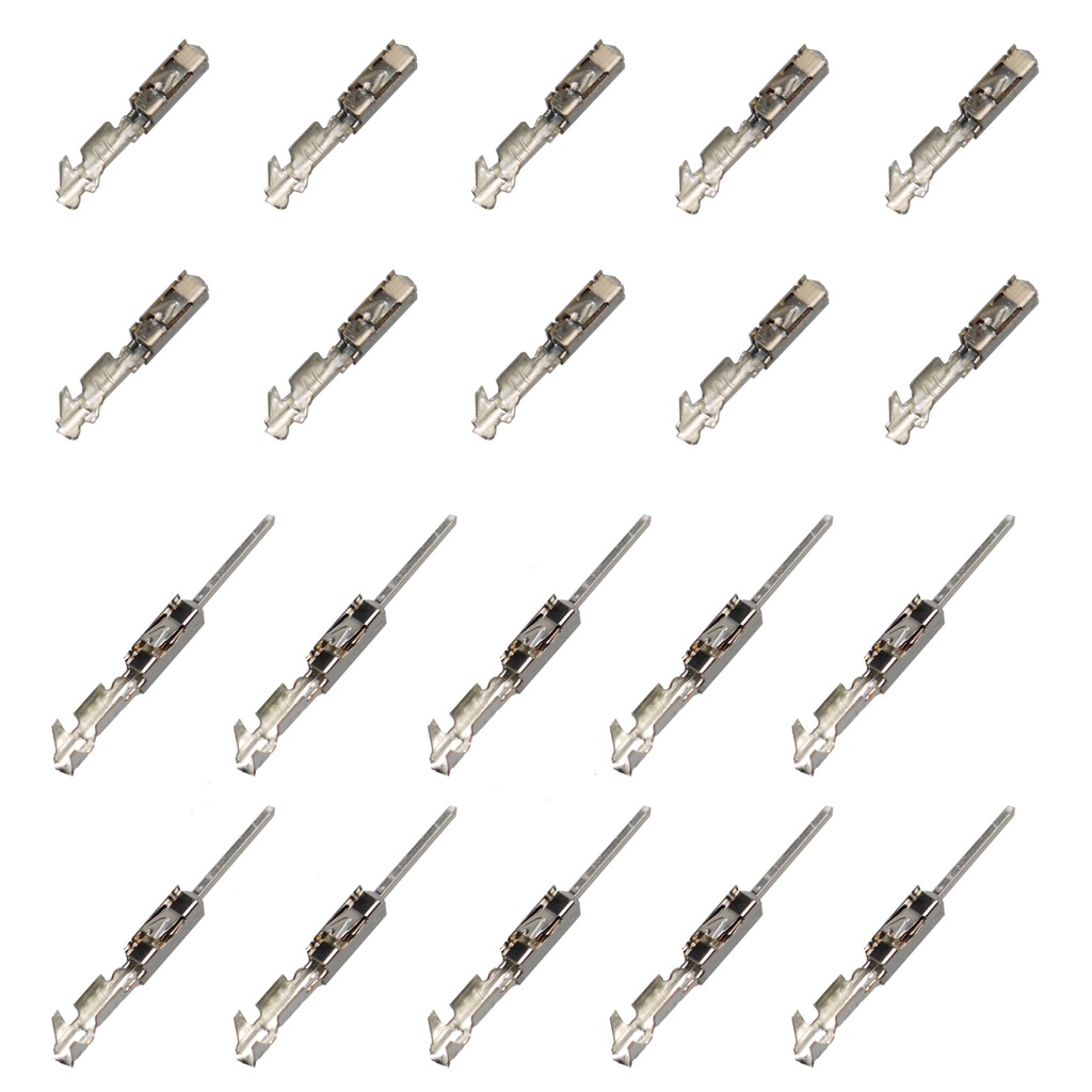 [33-1509-10] 10er Set MQS Quadlok Stift Buchse Kontakt 0,25²-0,35²  VW  907647.01 / 907648.01