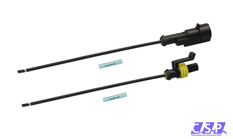 [33-0137-GE] Superseal Set 1-polig konfektioniertes Stift- und Buchsengehäuse, 250mm, Leitung FLRY 1,50mm², Schrumpfverbinder